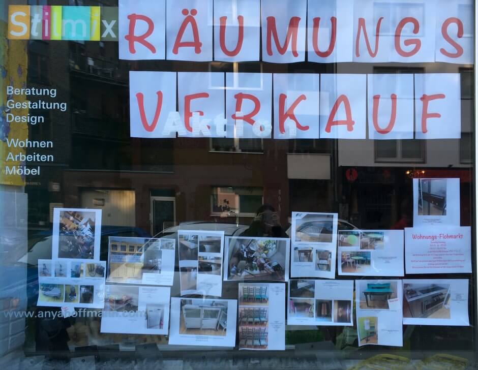 Schaufenster Sissi und Franz, vor Schließung