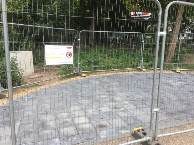 Jugendtreff - noch nicht fertiggestellt Sportanlage Friedenspark - Jugendtreff